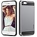 Vofolen Case Wallet Case Hybrid Bumper Armor Snap-on Black Soft Rubber Cover - Grey
