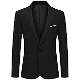 Cloudstyle Men's Suit Jacket One Button Slim Fit Sport Coat Business Daily Blazer