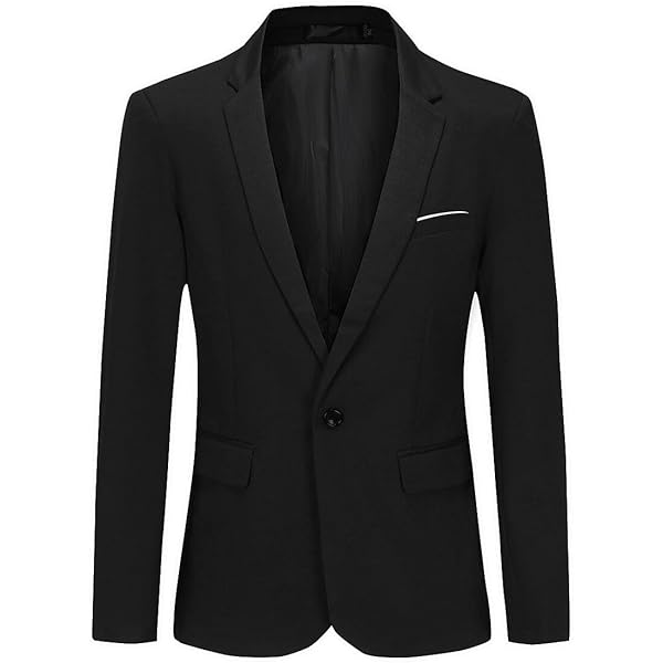 YFFUSHI Mens Slim Fit Blazer 2 Button Lightweight Sport Coat