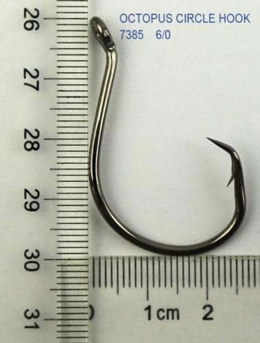 Octopus Circle Hooks 6/0 QTY 50 PCS Chemically Sharpened