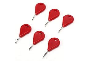 VBESTLIFE Vbest life Pack of 6 Surfboard Fin Key, Metal Hex Key Surf Fin Key Spare Replacement Surfing Boar Accessory(red)