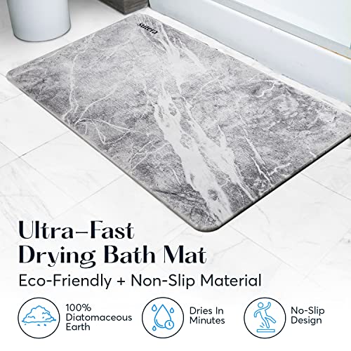 SUTERA Stone Bath Mat, Diatomaceous Earth Shower Mat, NonSlip Super