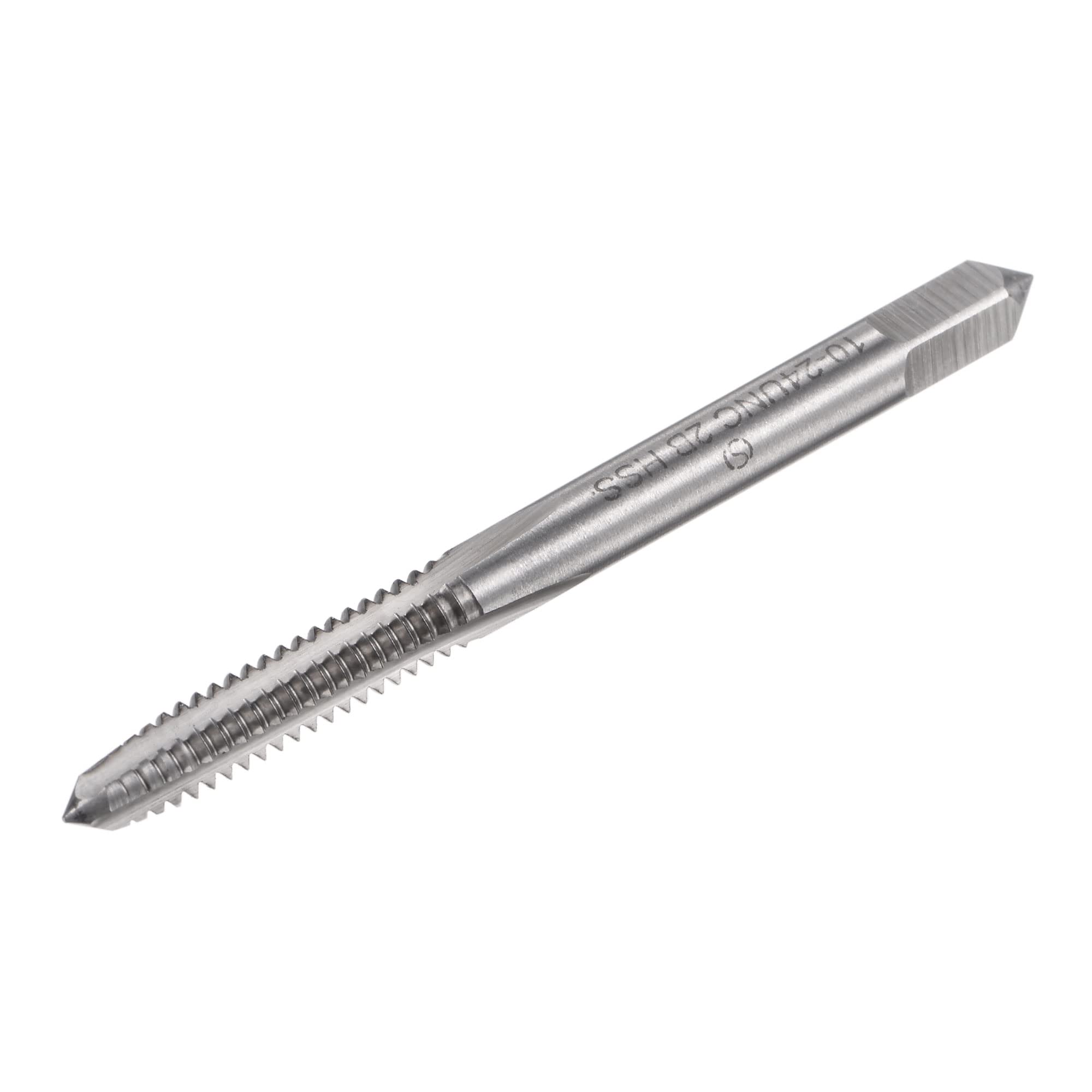 sourcing map Thread Milling Tap 10-24 UNC, M42 HSS (High Speed Steel) Uncoated 3 Straight Flutes Machine Screw Threading Tap 2B Tolerance Grade