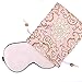 YANIBEST Natural Silk Sleep Mask - Pink Pure Mulberry 22 Momme Silk Eye Mask,Super-Smooth & Soft Comfortable Sleeping Mask for Women Men Night Sleeping,Travel