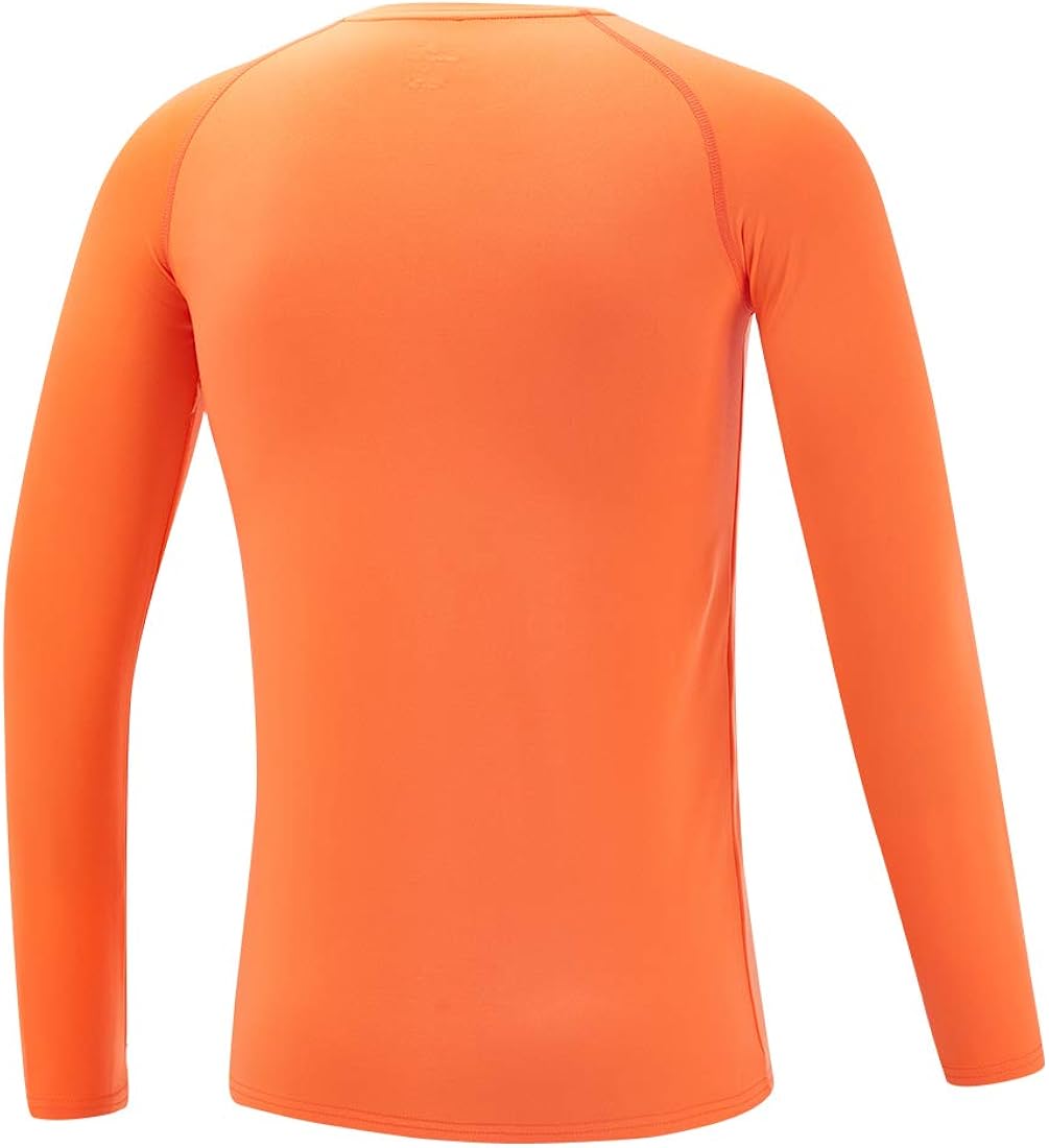 Devoropa Youth Boys Compression Shirt Long Sleeve Football Baseball Undershirt Quick Dry Sports Baselayer: Clothing