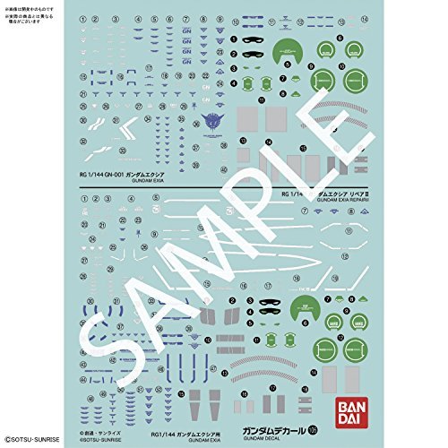 Bandai Gundam Decal No.106 RG 1/144 Gundam Exia(Japan Import)