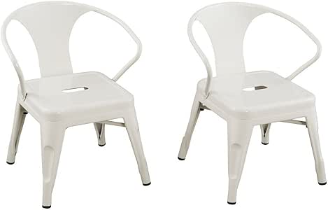 Amazon.com: Reservation Seating Kids Steel Chair, White ...