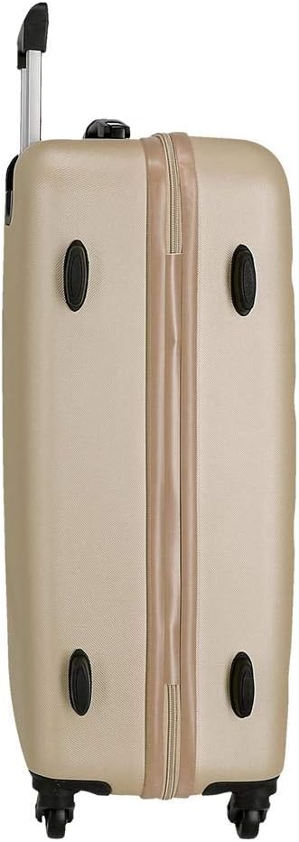 Roll Road Flex Beige Luggage Set 54/64/74 cm Rigid ABS Combination Lock 182 Litre 4 Wheels Hand Luggage, 54/64/74 cms - Image 5