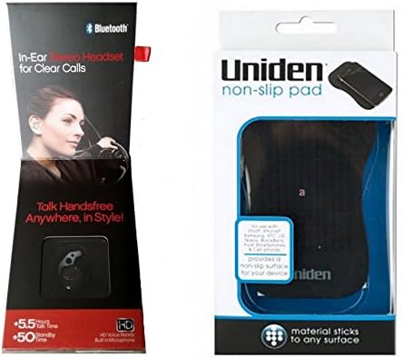 Tzumi 3763B Mobile Bundle Driver +, Mini Earpiece Wireless Bluetooth, Earbud Earphone Microphone Hands-Free Calls iPhone Samsung LG Uniden Double-Sided Non-Slip Pad MEN-620