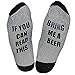 Christmas Unisex Women Men Wine Talking Socks, OPACC IF You Can Red This PLEASE Bring Me A Beer (Type 1)