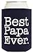 ThisWear for Dad Knife Gift for Grandpa Gift for Papa Best Ever Best Buckin' Laser Engraved Folding Pocket Knife with Funny Beer Coolie Gift Set Best Papa Ever