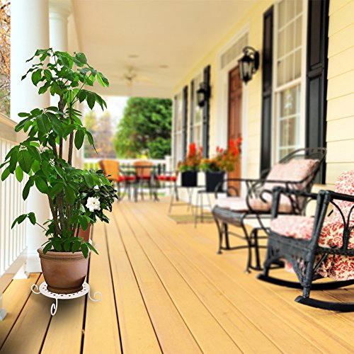 AISHN Metal Plant Stand for Indoor Outdoor Iron Art Flower Pot Holder Rack, Short Potted Supports Garden Pots Containers Corner Stands - Thumbnail 5