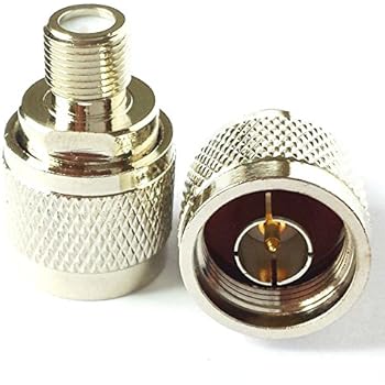 CESS F-Type Female to N-Type Male Antenna RF Coaxial Coax Adapter - N Male to F Female (LW) (2 Pack)