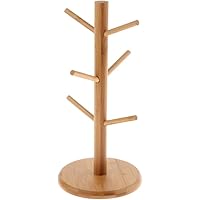 Jiakalamo Tassenständer Bambus - Baumförmiger Becherhalter Mit 6 Haken