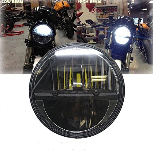 TJMOTO 7" inch 80W CREE LED High/Low Beam H4/H13 Headlight 6000K Projector Daymaker IP67 Light for Harley Davidson Motocycle Jeep CJ Wrangler TJ JK