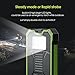 Levin Solar Charger 15000 mAh, Solar Power Bank with 8 LED Flashlight Dual USB Port Solar Panel Portable Charger Outdoor Backup for iPhone, iPad, iPod, Cell Phone, Tablet, Camera – Green