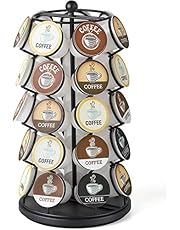 Nifty Coffee Pod Carousel – Compatible with K-Cups, 35 Pod Pack Storage, Spins 360-Degrees, Lazy Susan Platform, Modern Black Design, Home or Office Kitchen Counter Organizer
