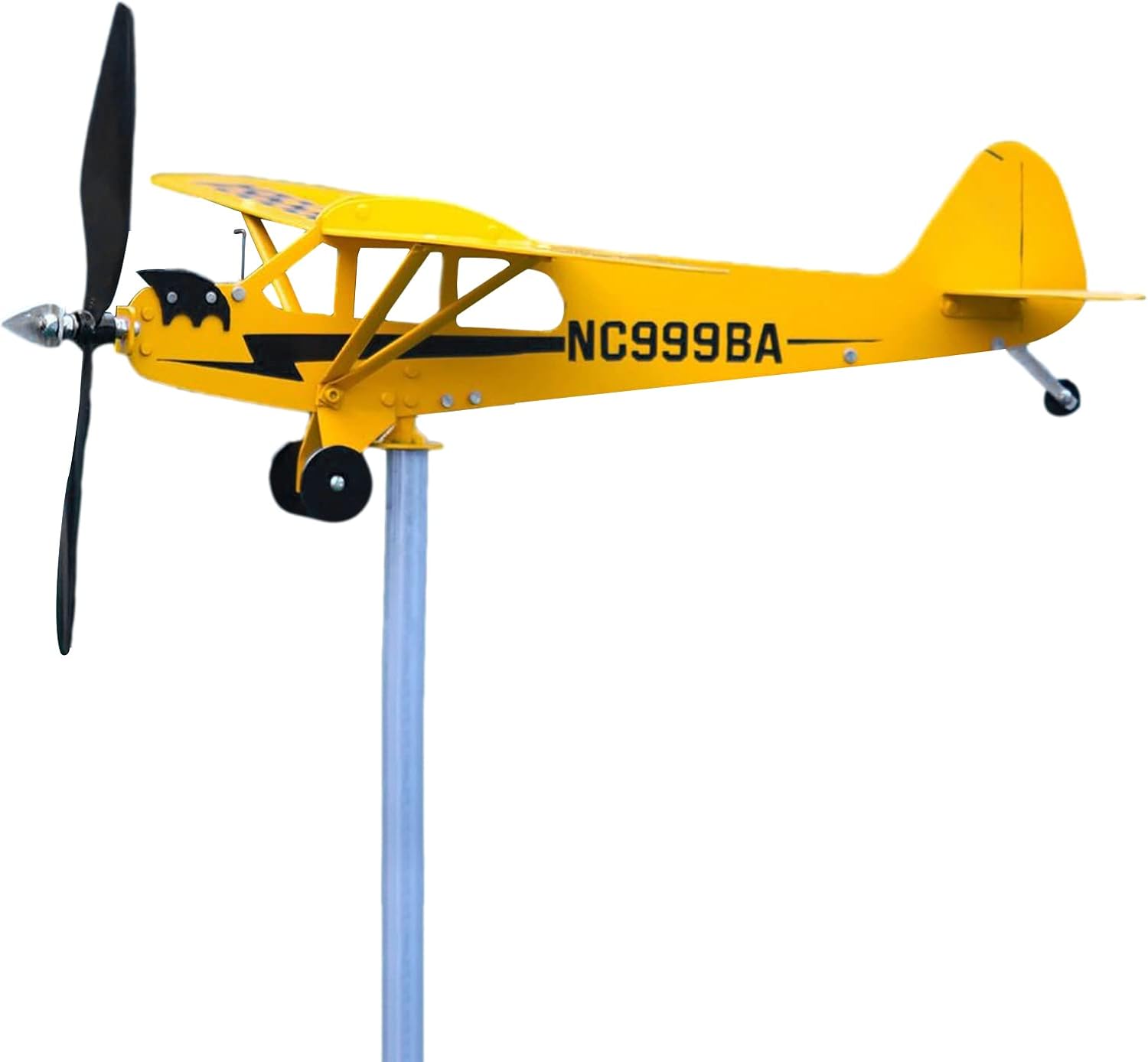 Weathervanes - Piper J3 Cub Airplane Weathervane,Upgrade Airplane Wind Spinner,2023 New Airplane Wind Spinner Metal Weathervane Windmill,Garden Windmill Airplane Weathervane For Gardens Patio Lawn Outdoor Decoration
