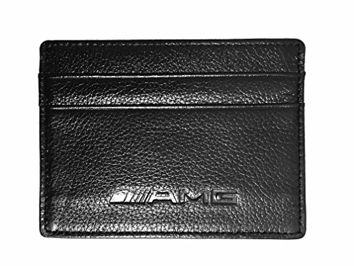 AMG Mercedes Benz (Black) - Slim Genuine Leather ID Wallet & Credit Card Holder Wallet Sold only by Dealstores123
