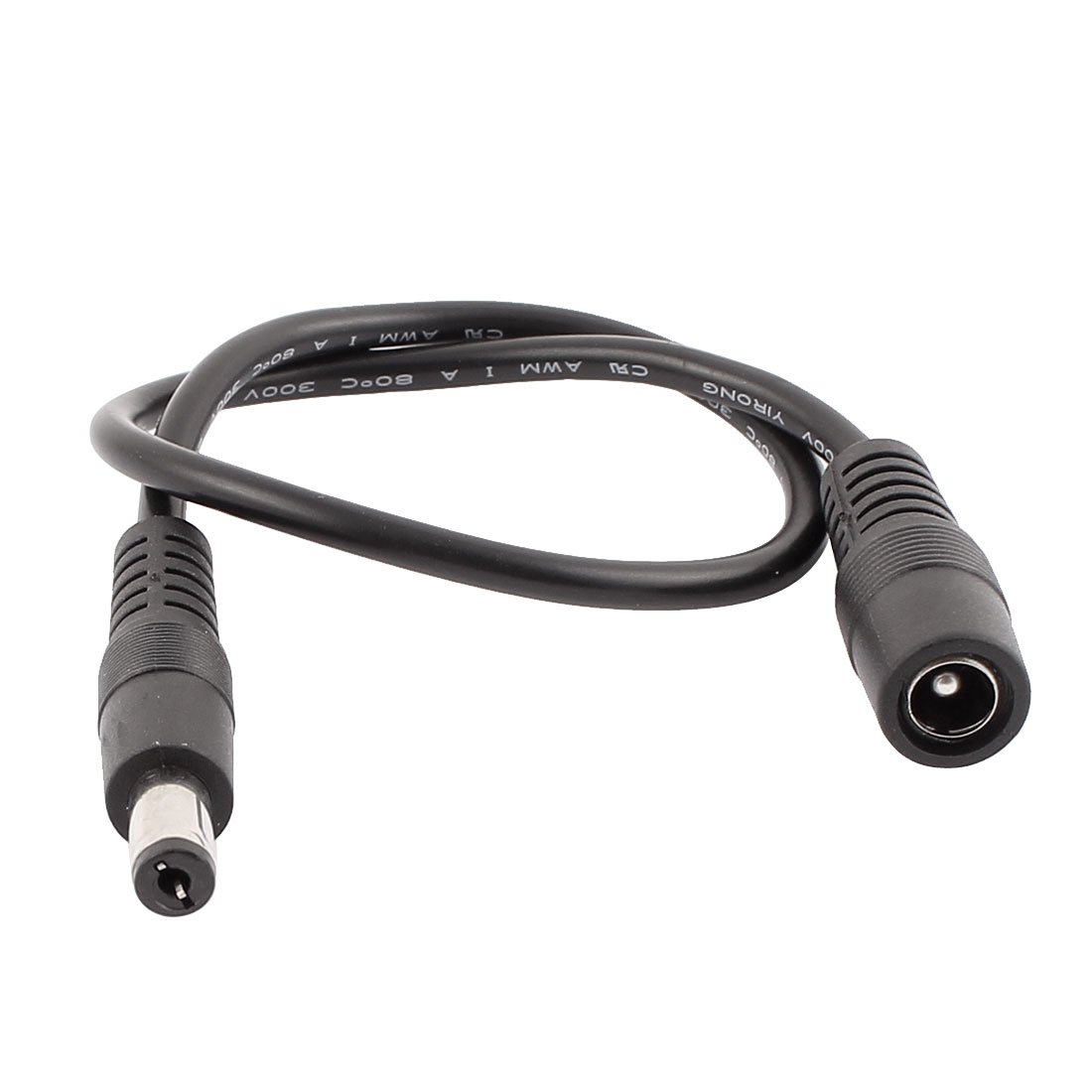 sourcing map 0.3 Meter 0.9ft DC Male to Female 5.5 x 2.1mm Cable Extension Connector For CCTV Camera