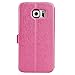 Galaxy S6 Case, EnGive Premium Slim Flip Imitation Leather Cover for Samsung Galaxy S6 G920(Rose)
