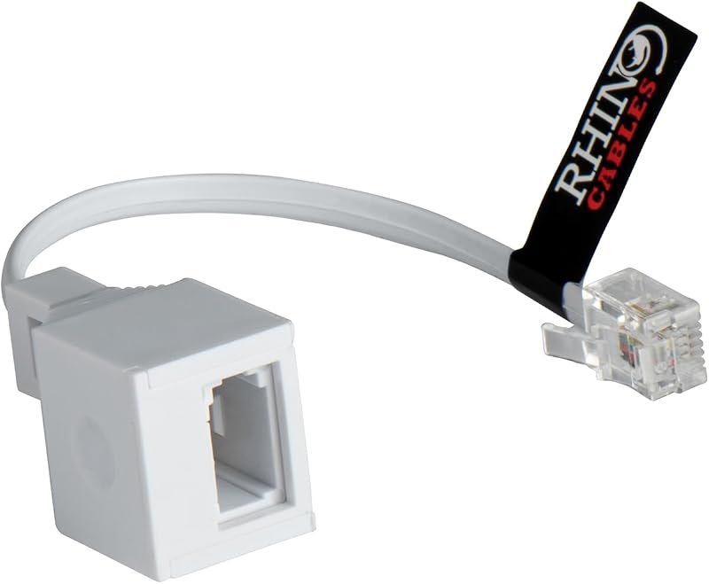 rhinocables RJ11 to BT Socket Adapter Phone to Ethernet