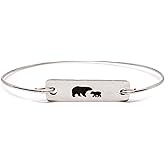 Mama Bear with 1 Cub Bracelet New Mom Gift Jewelry First Time Mothers Day Baby Shower Avg Size Woman