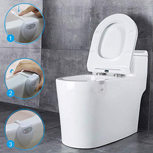 Oaker Toilet Light 2 Packs, 8 Colors Motion Sensor Glow Bowl Night