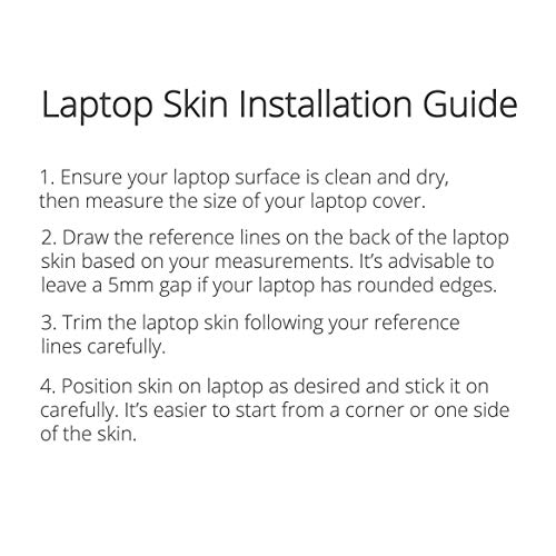 TaylorHe 13-14 inch Laptop Skin Vinyl Decal with Colorful Patterns and Leather Effect Laminate MADE IN England Funny Slogan - Image 5