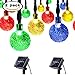 Globe Solar String Lights, 30 LED 20ft Outdoor Fairy Bubble Crystal Ball String Lights Christmas Decorative Lighting for Halloween Holiday Wedding Garden Patio Party Thanksgiving, 2-Pack