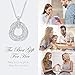 YALONG Trinity Pendant Necklace for CZ Women Jewelry with White Gold Plated & Cubic Zirconia Stone, 15