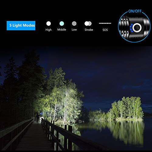 Telescopic High Lumen Zoomable Most Powerful XHP70 XHP50 LED USB Rechargeable Flashlight Torch(Battery not Included)