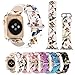 Designer Canvas and Leather Apple Watch Replacement Band for Women by Pantheon for the 38mm or 42mm, fits Apple iWatch 3, 2, 1 and Nike Edition