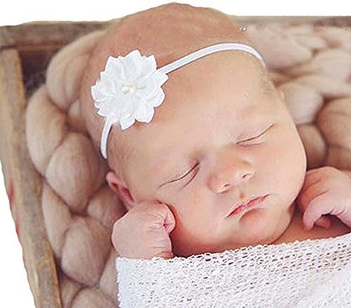 Miugle Baby Baptism Headbands Newborn Christening Hair Bows