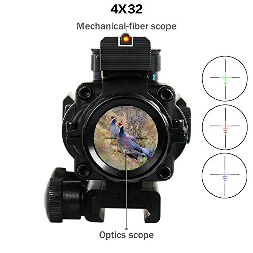 UUQ-Prism-4x32-RedGreenBlue-Triple-Illuminated-Rapid-Range-Reticle-Rifle-Scope-W-Top-Fiber-Optic-Sight-and-Weaver-Slots-12-Month-Warranty