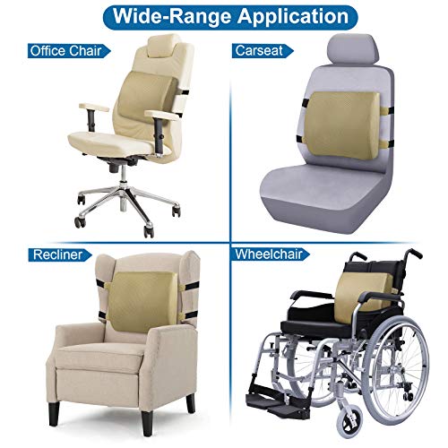 LOVEHOME Lumbar Support Pillow for Chair and Car, Back Support for