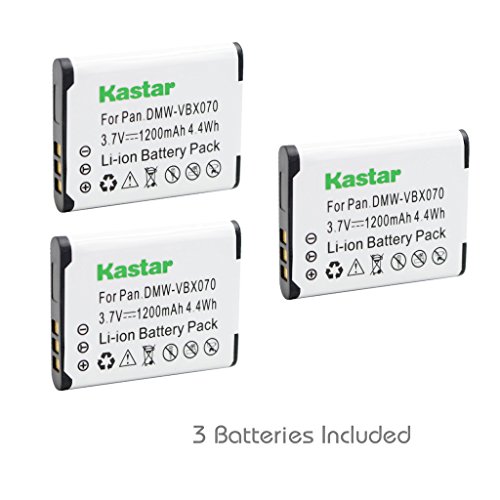 Kastar VW-VBX070 Battery (3-Pack) for Pentax D-Li88, Panasonic VW-VBX070, Sanyo DB-L80, DB-L80AU Battery and Digital Cameras (Search your Camera Model down Description)