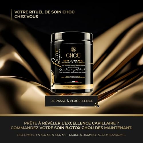 CHOÜ -BO-TOX Professional Hair Mask Ultra Repair Natural Keratin - Hyaluronic Acid, Silk Protein, Vitamin E - Dry and Damaged Hair - Smooth, Strengthens, Moisturizes and Repairs 1000 ml