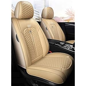 Car Seat Covers Volledige set met waterdichte Deluxe Leather, Airbag Compatible Automotive Vehicle Kussensloop…