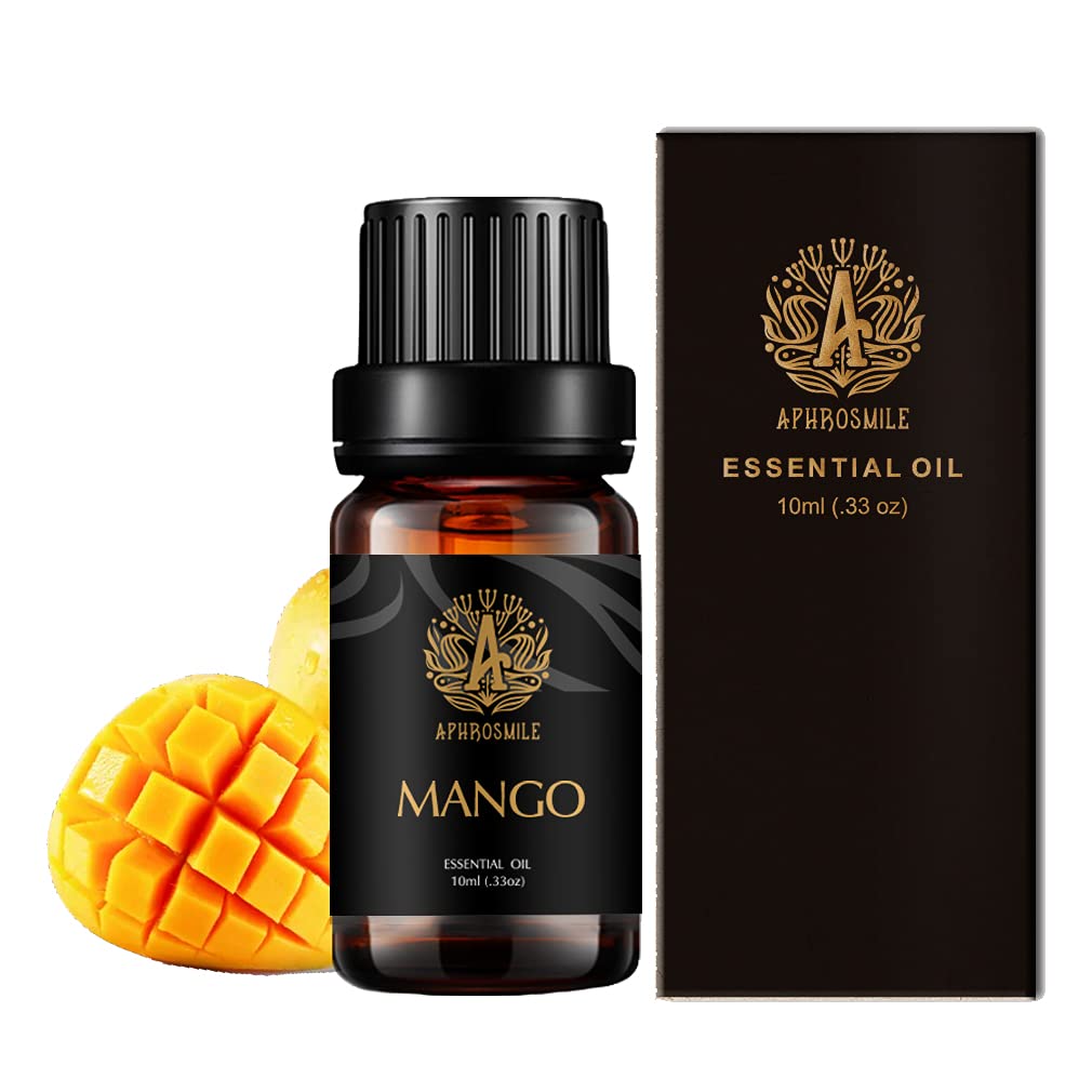 Mango Essential Oil for Aromatherapy, Therapeutic Grade Scented Oil for Home, Massage, Diffuser & Humidifier - 0.33oz/10ml