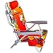Tommy Bahama 2 Backpack Cooler Chair with Storage Pouch and Towel Bar (Orange/Red and Orange/Red)