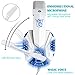 maxin Gaming Headset for Laptop Computer, Cellphone, PS4 and so on, 3.5mm Wired Noise Isolation Gaming Headphones with Mic and LED Light- Volume Control.(White and Blue)thumb 1