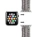 XUANTAI Apple Watch Band 44mm Series 4, Paracord Band Replacement Strap Compatible with Apple Watch Series 5 Series 4 Series 3 Series 2 Series 1 44mm 42mm, Silver
