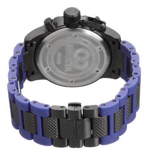 Invicta Mens Corduba Swiss Chronograph Black IP SS Case Blue Polyurethane Watch 10509