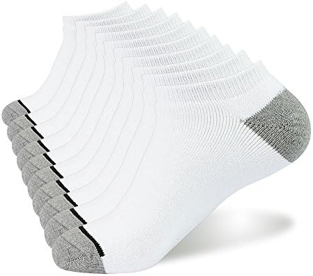 Yock 10 Pairs Men's Cotton Terry-loop No-Show Invisible Ankle Sport Socks