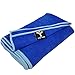 Yoga Mate Soft, Sweat Absorbent, Non-Slip Bikram Yoga Mat Size Towel, Blue, Light Blue Trim
