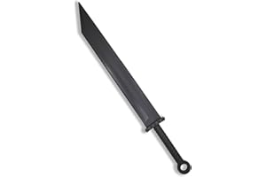 MASTER USA Master BladesUSA - E476-PP Martial Arts Polypropylene Sword Training Equipment, 36.75" Overall, Black Polypropylene Blade, Spiral Handle, Self Defense, Training, Cosplay, Martial Arts