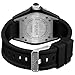 Akribos XXIV Women's AK502BK Ceramic Case with Silver Accents and Black Rubber Strap Watch