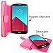 G4 Case, LG G4 Case, Cellularvilla LG G4 Wallet Bag Case, Premium Pu Leather Flip [7 Card Slots] Pocket Case, [Zipper Wallet] with Hard Soft [Magnetic Detachable] Back Cover for LG G4 (Pink)