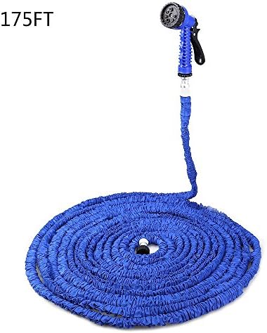 175FT Expandalble Garden Hose Water Pipe with 7 Modes Spray Gun (blue)